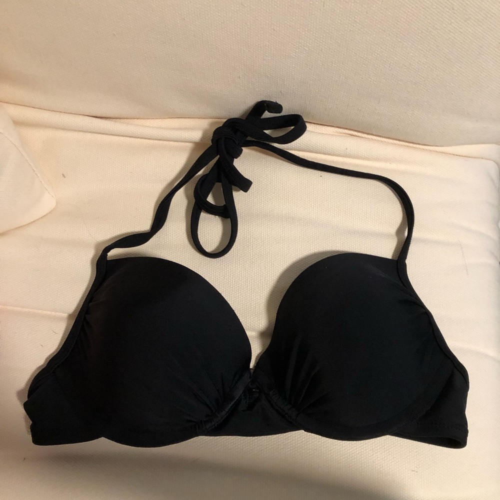 Classic black padded bikini top